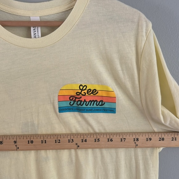 Lee Family Farms Women’s Soft Yellow Tee with Graphic Canvas Cotton Large - Picture 9 of 9